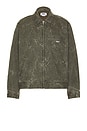 view 1 of 5 Workman Zip Jacket in Black Olive Wrinkle Wash