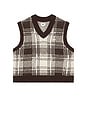view 1 of 5 Avon Plaid Vest in Vanilla Multi