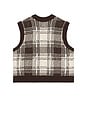 view 2 of 5 Avon Plaid Vest in Vanilla Multi