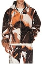 view 1 of 5 Horses Sherpa Jacket in Brown Multi