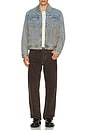 view 3 of 5 Base Trucker Jacket in Heavy Vintage Light Indigo