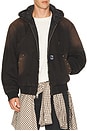 view 1 of 5 Studded Zip Up Jacket in Black Rust Wash