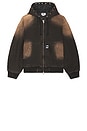 view 5 of 5 Studded Zip Up Jacket in Black Rust Wash