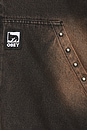 view 6 of 5 Studded Zip Up Jacket in Black Rust Wash