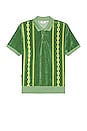 view 1 of 3 Pensa Velour Short Sleeve Polo in Jade