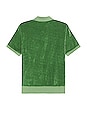 view 2 of 3 Pensa Velour Short Sleeve Polo in Jade