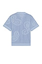 view 2 of 4 Tear Drop Open Knit Shirt in Hydrangea