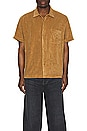 view 4 of 4 Terry Cloth Button Up Shirt in Light Khaki