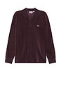view 1 of 4 Loop Velour Long Sleeve Polo in Plum Perfect