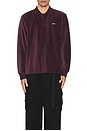 view 4 of 4 Loop Velour Long Sleeve Polo in Plum Perfect
