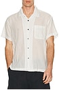 view 4 of 5 Donnie Sheer Striped Short Sleeve Shirt in White Multi