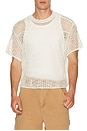 view 3 of 4 Larry Football Knitted Tee in Natural
