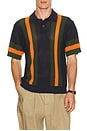 view 1 of 5 Seth Knitted Polo in Dark Navy Multi