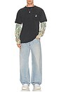view 4 of 5 Post 2fer Layered Tee in Dusty Black Limo