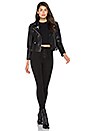 view 5 of 7 Don't Forget Me Vegan Leather Jacket in Black