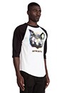 view 2 of 3 OFWGKTA Tron Cat Raglan Jersey in Black & White in Black White