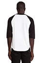 view 3 of 3 OFWGKTA Tron Cat Raglan Jersey in Black & White in Black White