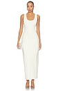 view 1 of 3 Cotton Mix Volume Midi Dress in Ecru