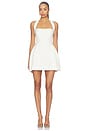 view 1 of 3 Structured Mini Dress in White