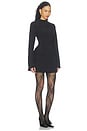 view 2 of 3 Split Sleeve Mini Dress in Black