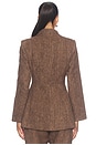 view 4 of 4 Tweed Tailored Blazer in Dark Brown