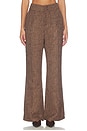 view 1 of 6 Tweed Tailored Trousers in Dark Brown