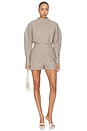 view 1 of 5 Wool Mix Tweed Playsuit in Brown