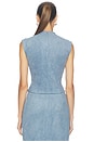 view 4 of 4 Faux Suede Sleeveless Top in Blue