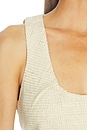 view 6 of 5 Cotton Mix Tweed Top in Beige