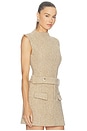 view 2 of 5 Wool Mix Tweed Sleeveless Top in Brown