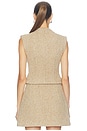 view 4 of 5 Wool Mix Tweed Sleeveless Top in Brown