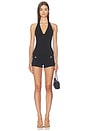 view 5 of 6 Button Mini Short in Black