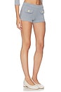 view 2 of 6 Button Mini Short in Light Blue Grey