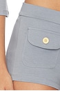 view 6 of 6 Button Mini Short in Light Blue Grey