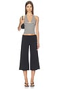 view 5 of 6 Cropped Gaucho in Black