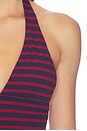 view 5 of 5 Halter Top in Red & Navy Stripe