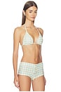 view 2 of 5 Bikini Top in Light Blue Plaid