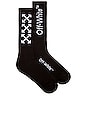 view 1 of 2 Arrow Mid Length Socks in Black & White