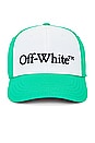 view 1 of 2 Drill Logo Baseball Cap in White & Kelly Green