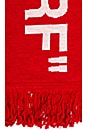 view 4 of 4 Quote Scarf in Red & White