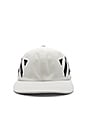 view 1 of 4 Diagonal Baseball Cap in Off White & Black