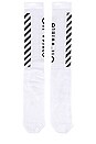 view 1 of 2 CHAUSSETTES DIAG MID LENGTH in White & Black