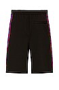 view 2 of 5 Monogram Band Track Shorts in Black & Red