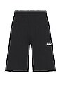 view 1 of 4 Caravag Diag Sweatshort in Black & White