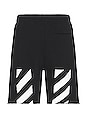 view 2 of 4 Diagonal Helvetica Sweatshorts in Black & White