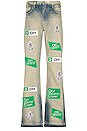 view 2 of 5 Diagonal Multilogo Relaxed Slim Jeans in Grey & White