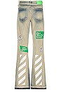 view 3 of 5 Diagonal Multilogo Relaxed Slim Jeans in Grey & White