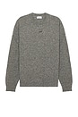 view 2 of 5 Arrow Moon Chunky Knit Crewneck in Grey & Black