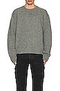 view 4 of 5 Arrow Moon Chunky Knit Crewneck in Grey & Black