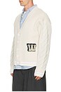 view 2 of 6 Star Logo Varsity Knit Cardigan in Cream